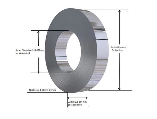 Customized Width 201 304 316L 316 Stainless Steel Strip for Normalized Heat Treatment